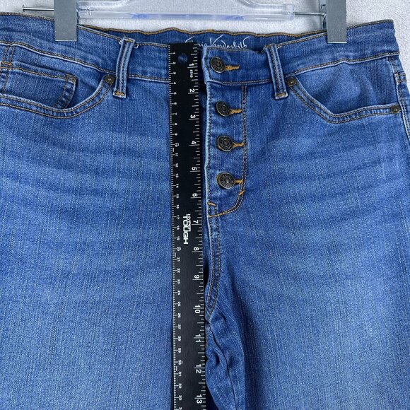 Gloria Vanderbilt Women's Capri Jeans Rail Straight Slimming Effect Blue Size 10 - Picture 7 of 10